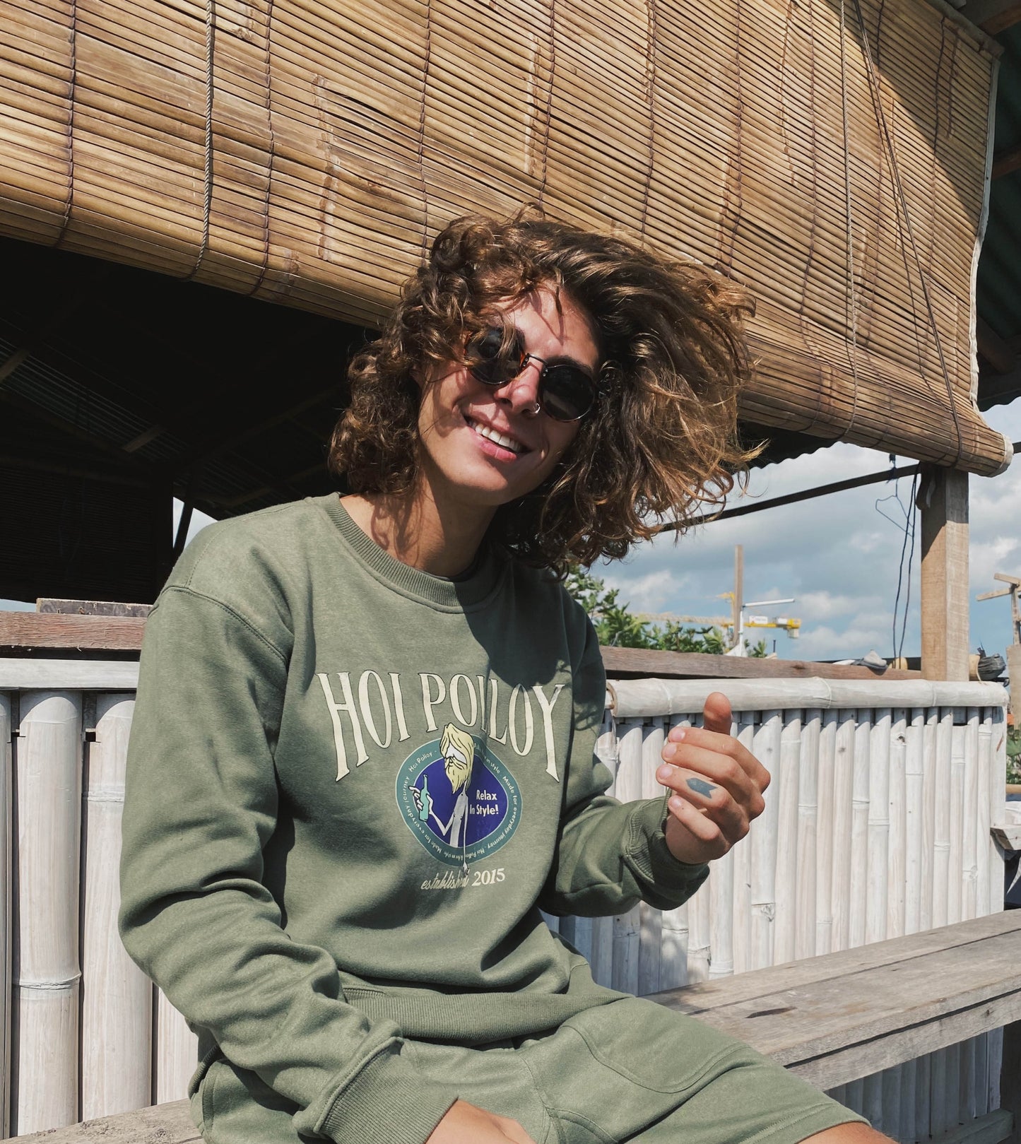 Relax In Style Green Crewneck