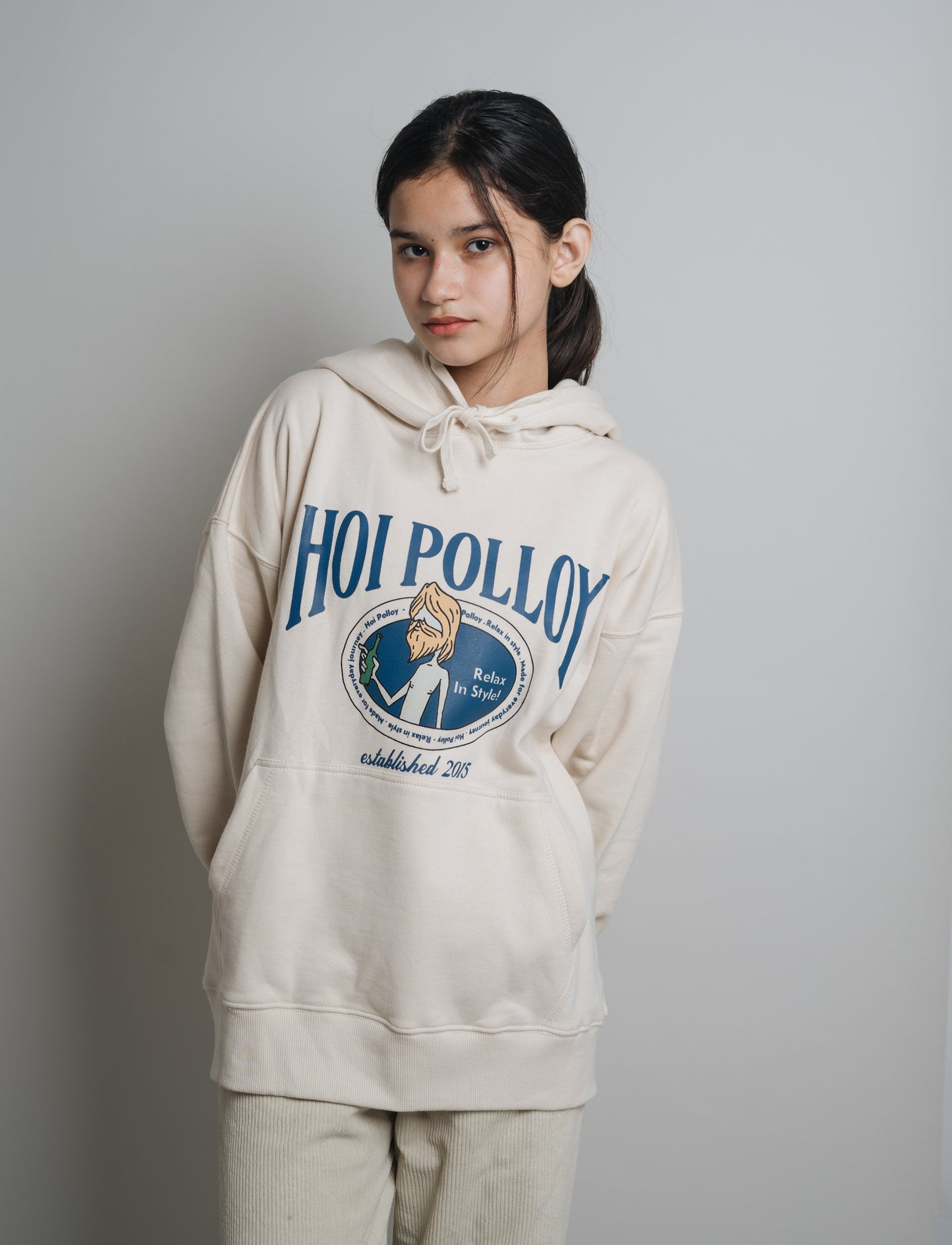 Relax In Style Ivory Hoodie