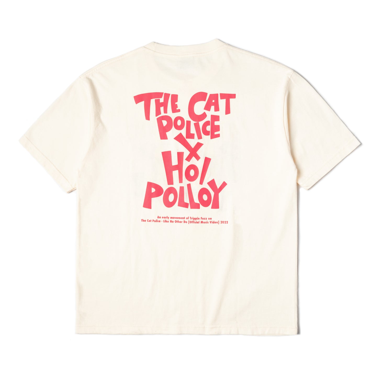 Hoi Polloy x The Cat Police - Trippin Fuzz Tshirt Cream
